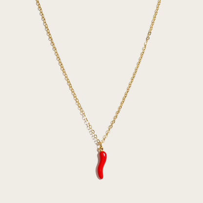 Collier minimaliste plaqué or 18 carats - Chaîne en acier inoxydable