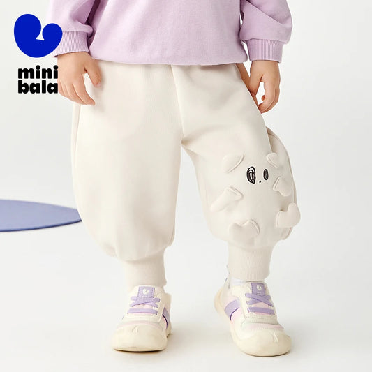 Neue Kinderhose aus Baumwolle mit Tierstickerei