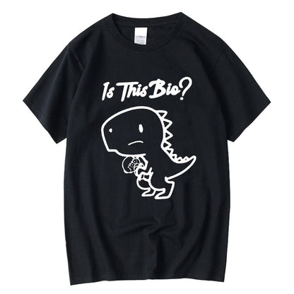 Quality Cotton Dinosaur Print Men's T-shirt