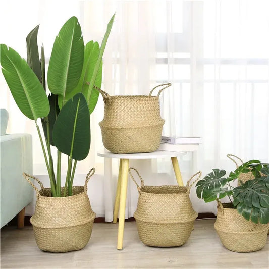 Wicker Planter Storage Flower Basket