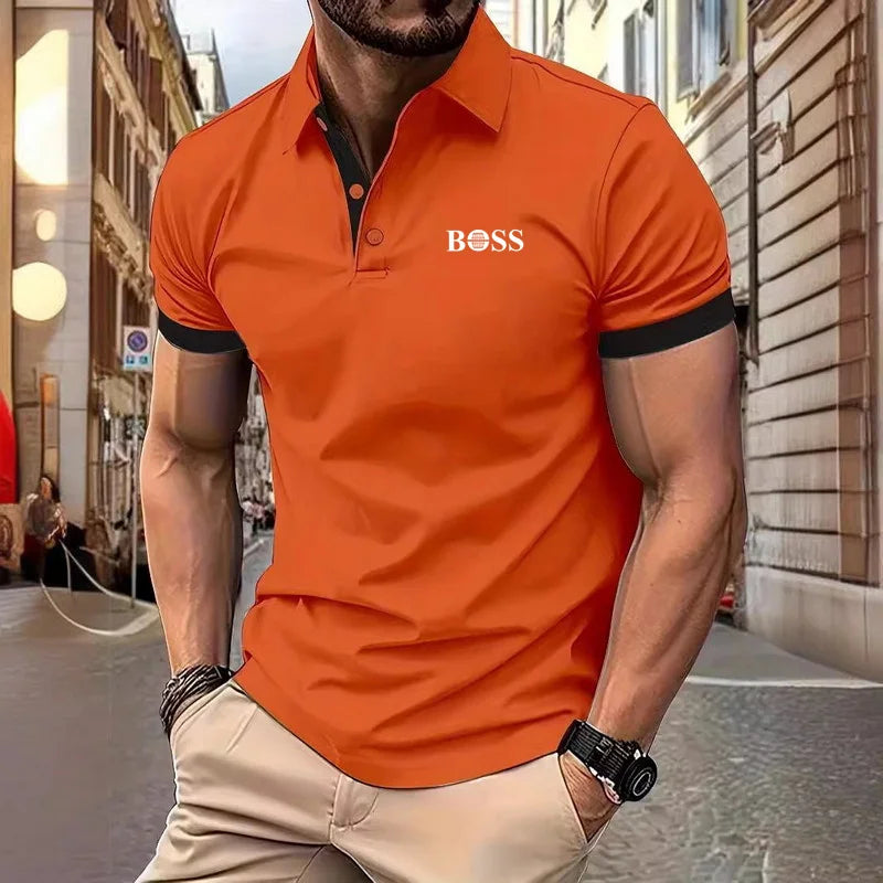 Atmungsaktives Office Fashion Kurzarm-Poloshirt