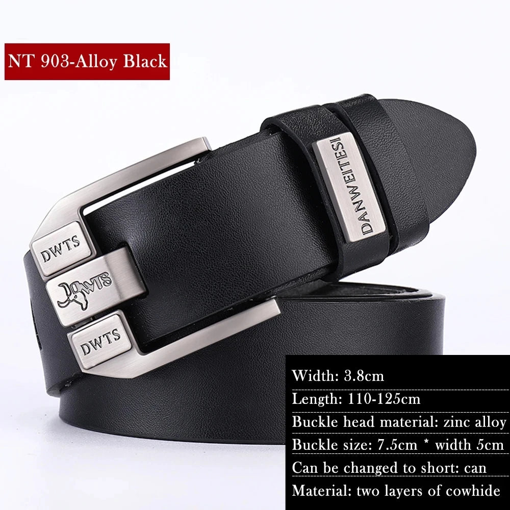 Ceinture en cuir véritable pour hommes