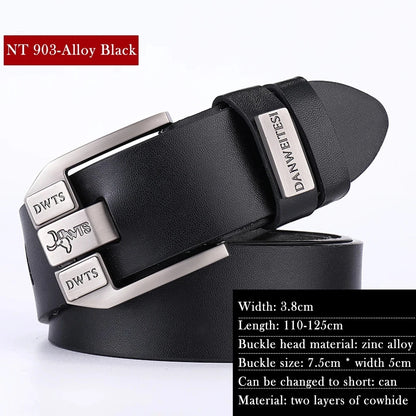 Ceinture en cuir véritable pour hommes