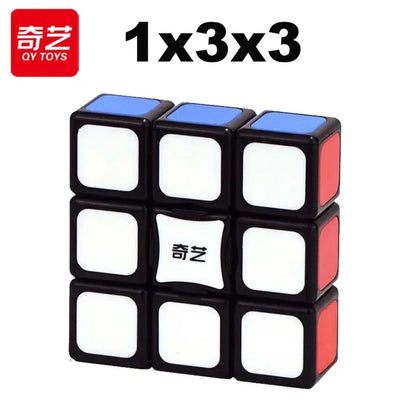 QiYi Dino Cube 3X3 Magic Speed ​​Cube - Jouet de puzzle professionnel sans autocollant pour enfants