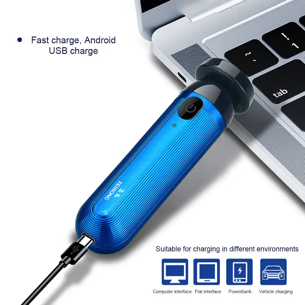 Mini rasoir électrique rechargeable portable unisexe à charge rapide