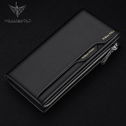 Men's Leather Handbag  Multifunctional Long Card Holder