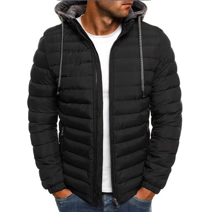 Men's Thick Warm Long Seleve Hooded Winter Zipper Jackets