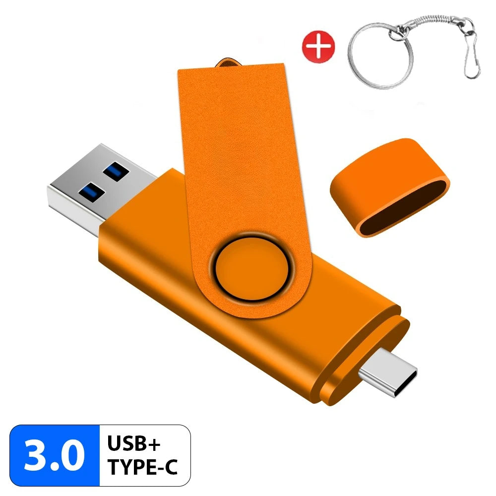 Multifunctional OTG Type-C USB Flash Drive - 32GB to 128GB