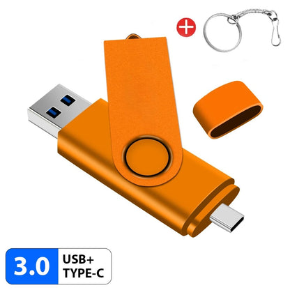 Multifunctional OTG Type-C USB Flash Drive - 32GB to 128GB