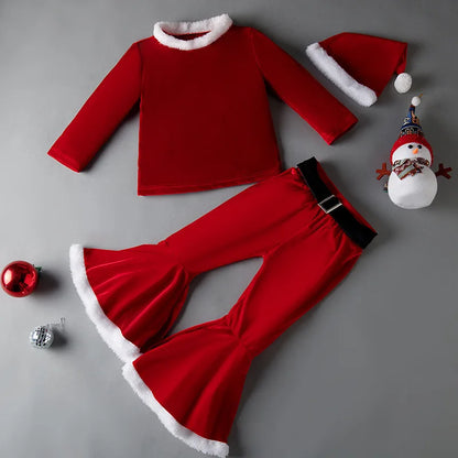 Kids Christmas Elf Costume Set