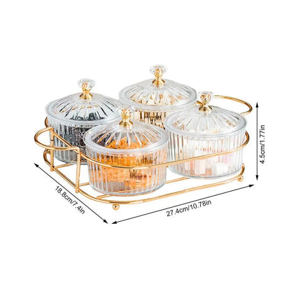 4pcs - Dried Fruit Plate Snacks Transparent