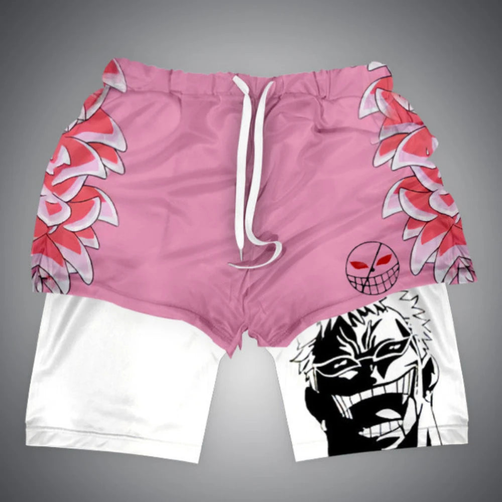 Sportshorts mit Dragon Ball- und One Piece-Anime-Print