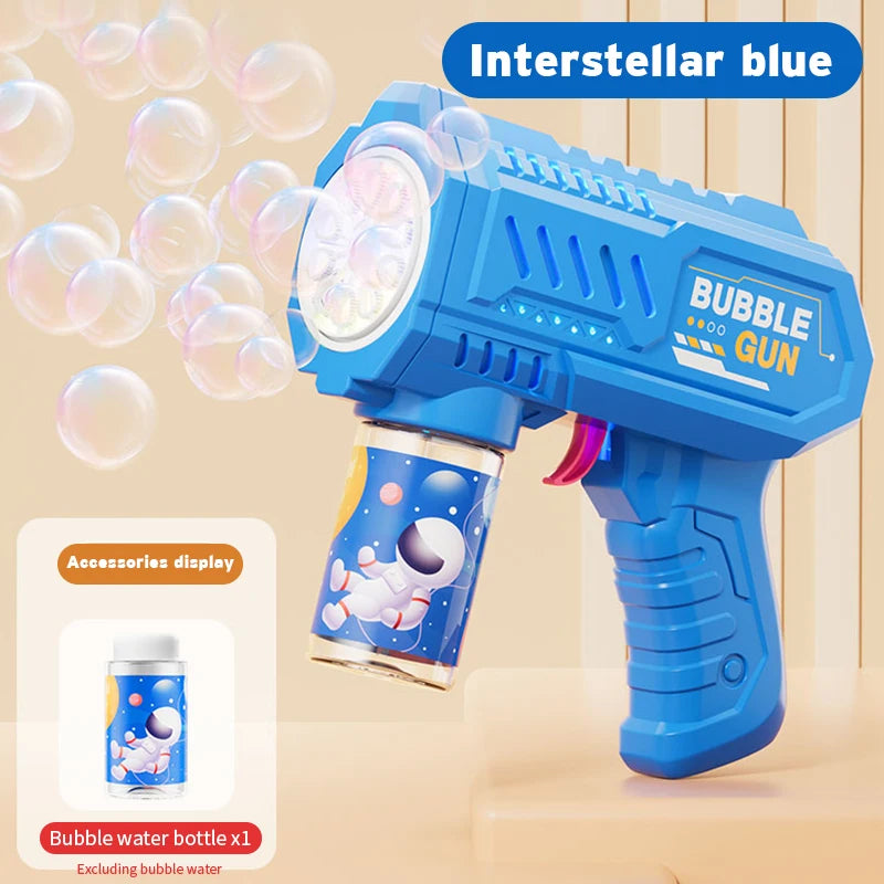 Fully Automatic Space Bubble Gun Outdoor Bubble Machine Toy