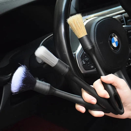 Soft 3-Piece Car Interior Detail Brush Set