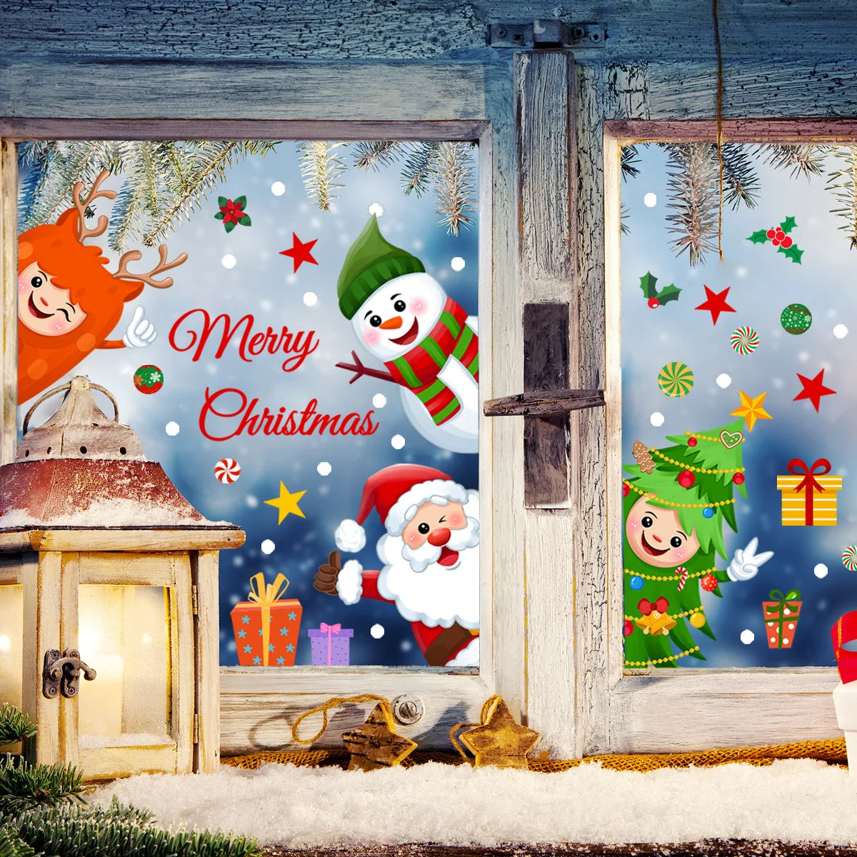 DIY Christmas Window Stickers for Festive Home Decor