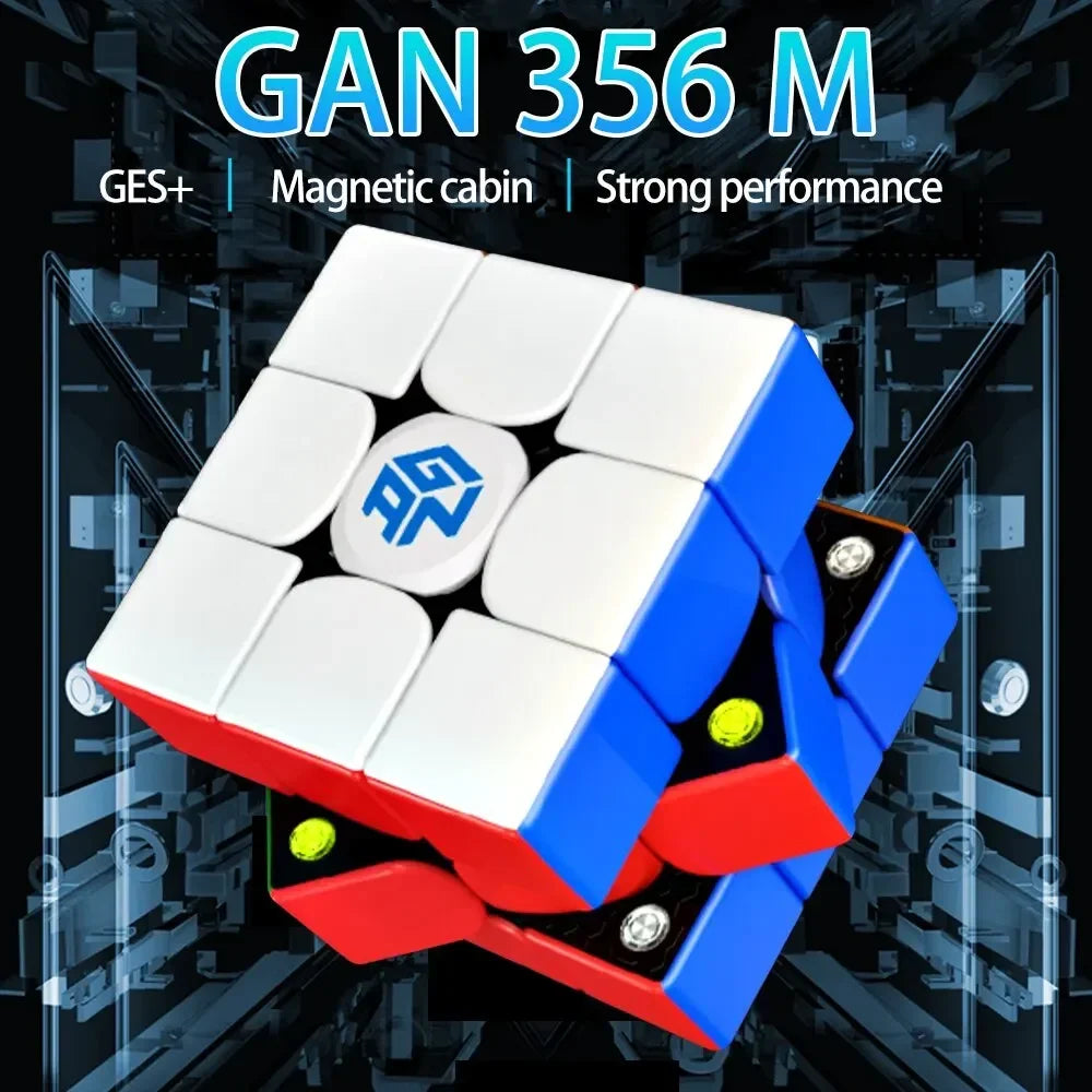 356M 3x3 Magnetic Speed Cube - Sticker less Professional Fidget Toy and Puzzle