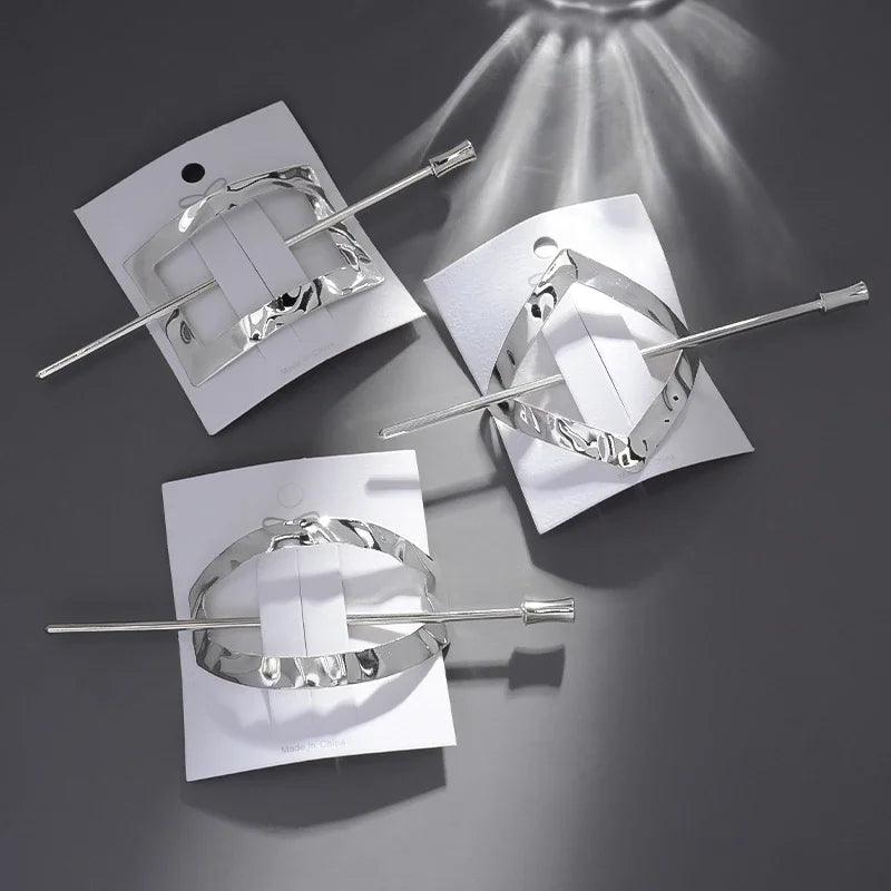 Ensemble de bâtons à cheveux en métal chic