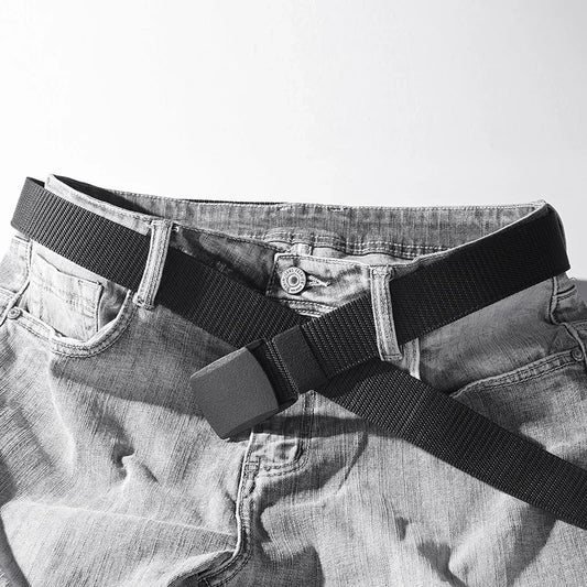 Ceinture d'entraînement en plein air en toile de nylon de couleur unie pour hommes et femmes