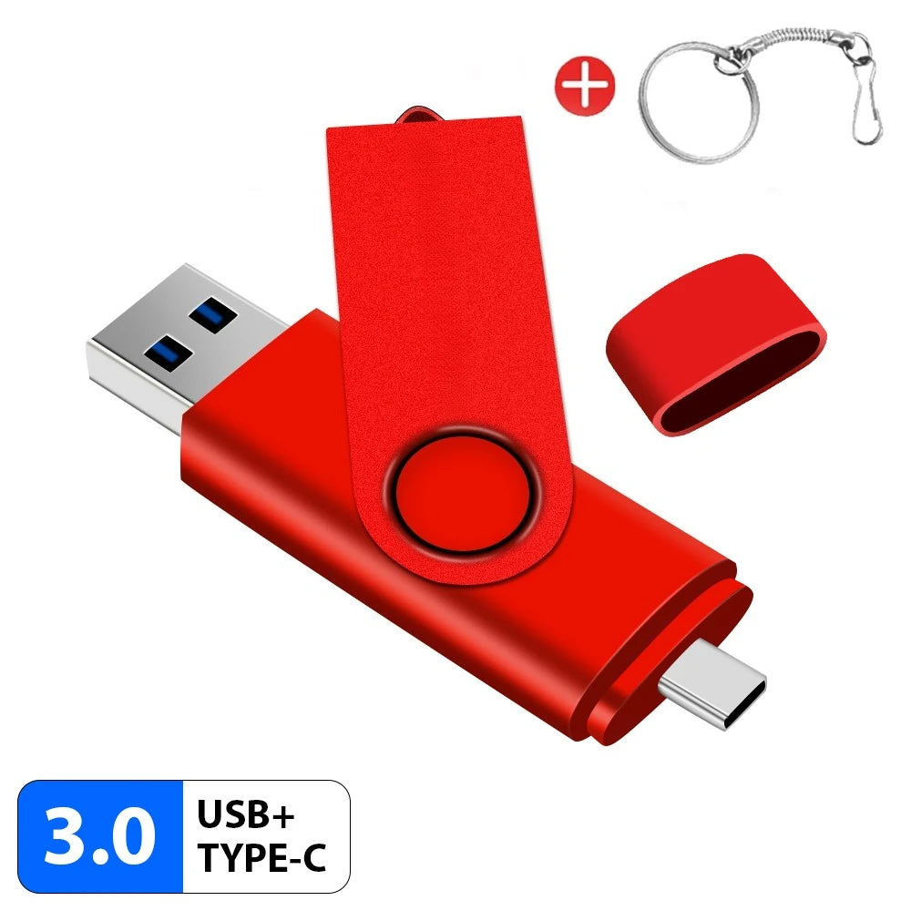 Multifunctional OTG Type-C USB Flash Drive - 32GB to 128GB