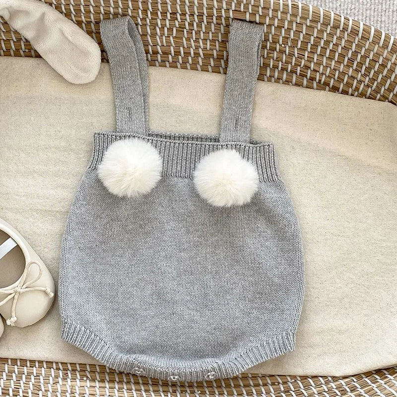 Breathable Knitted Sleeveless Romper Newborn Baby