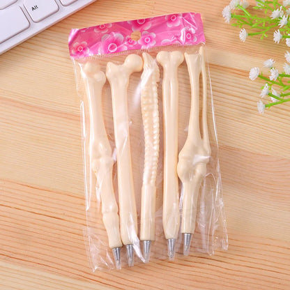 5Pcs Lifelike Bone-Shaped Ballpoint Pens