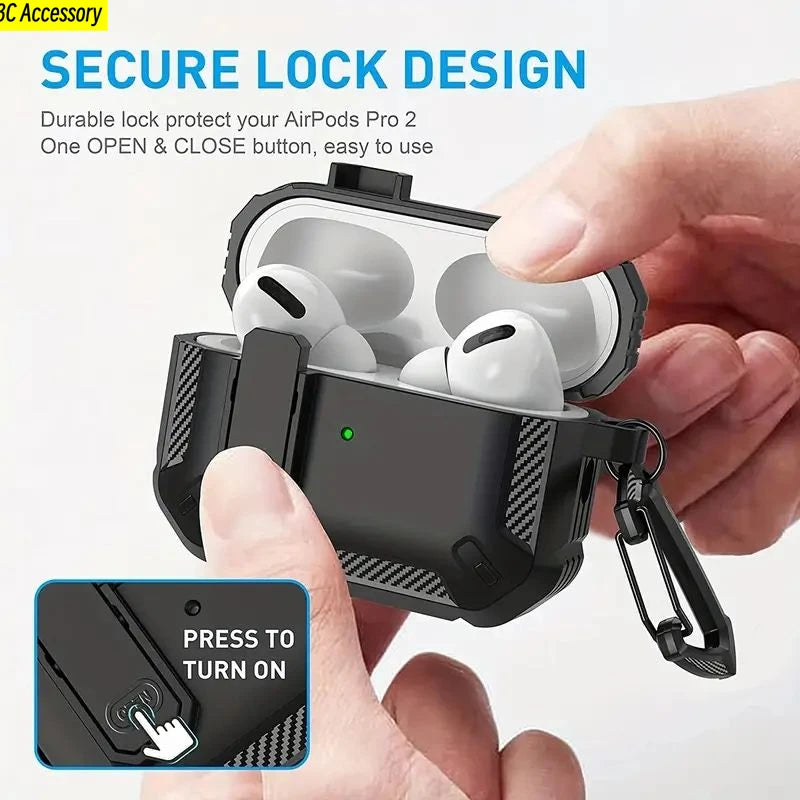 Étui de sécurité pour AirPods avec verrouillage de camouflage