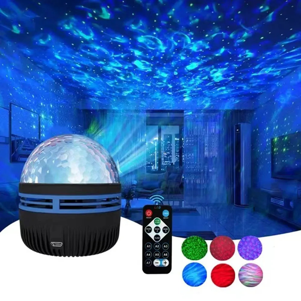 LED Starry Galaxy Projector RGB Aurora Lamp with Smart Remote
