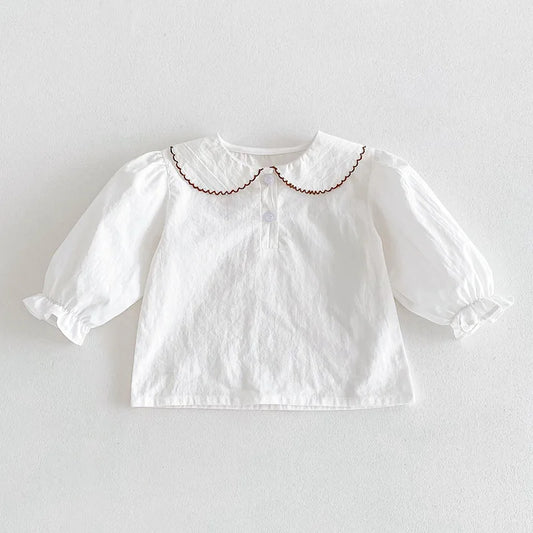 Baby-Mädchenbluse aus 100 % Baumwolle für den Frühling
