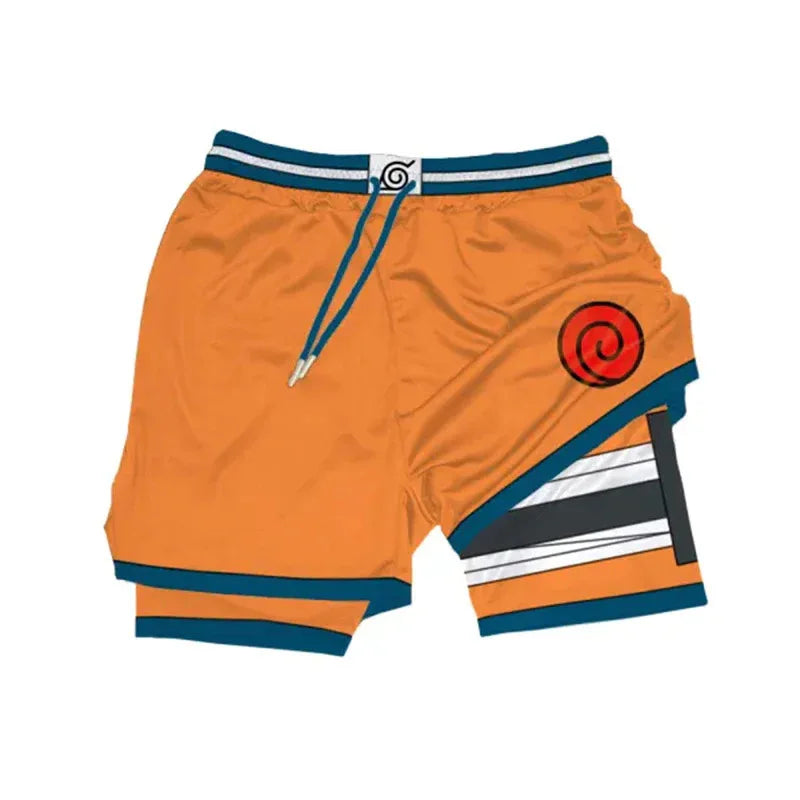 Sportshorts mit Dragon Ball- und One Piece-Anime-Print