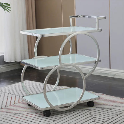 Metal Rolling Bar Kitchen Trolley