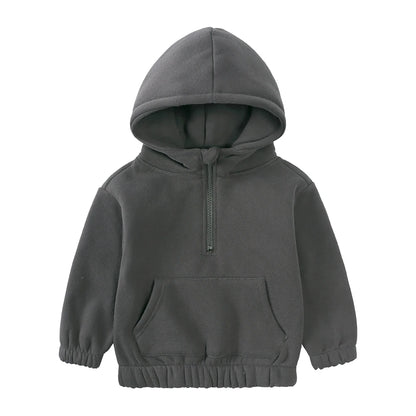 Toddler Winter Clothing with Plush Hooded Sweater