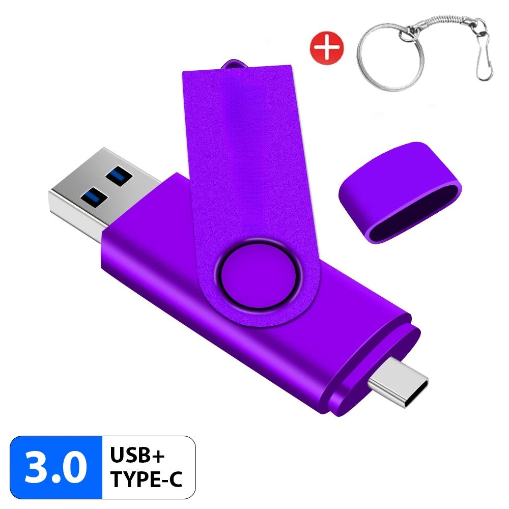 Multifunctional OTG Type-C USB Flash Drive - 32GB to 128GB