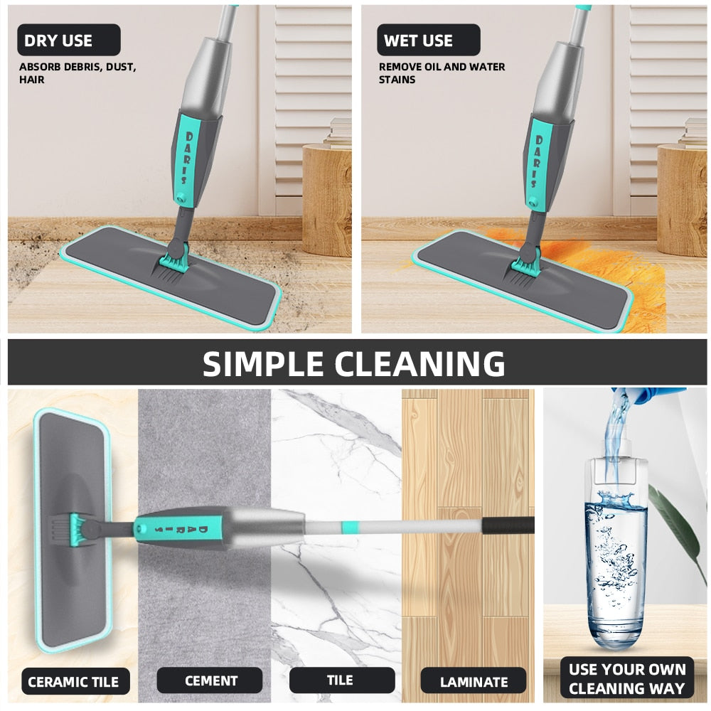 360° Rotation Flat Spray Floor Mop