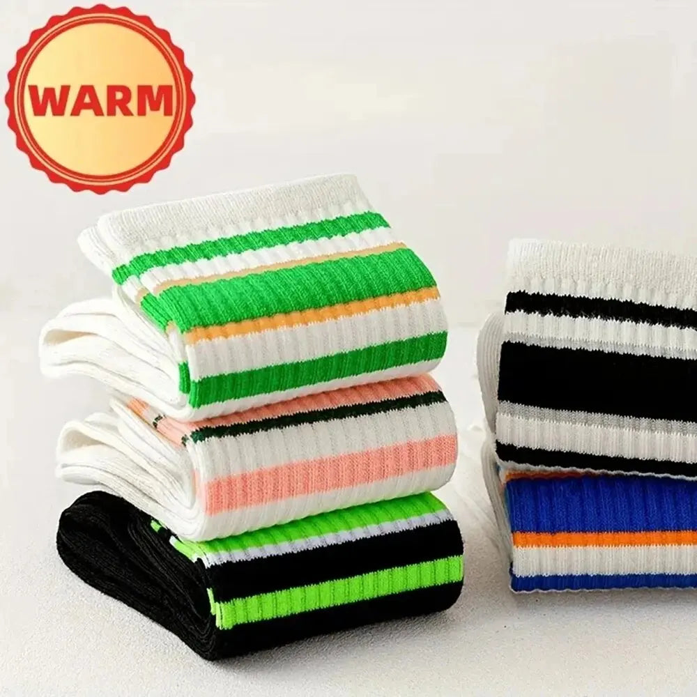 Women's Warm Striped Socks - Colorful