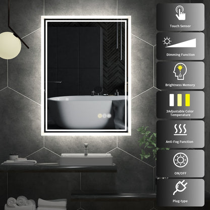 Dimmable LED Backlit Bathroom Mirror