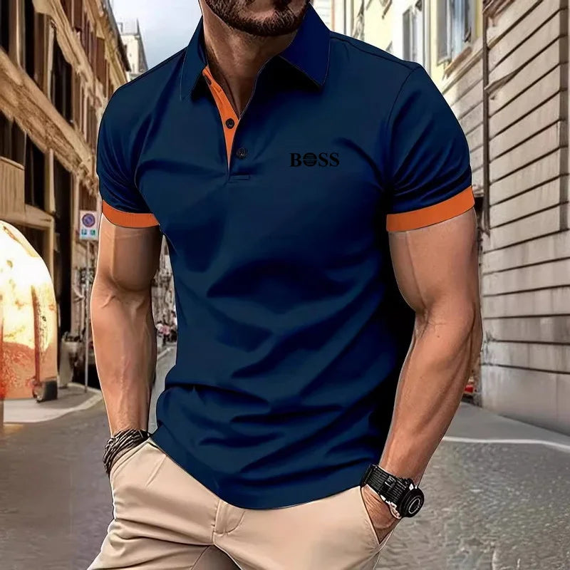 Atmungsaktives Office Fashion Kurzarm-Poloshirt