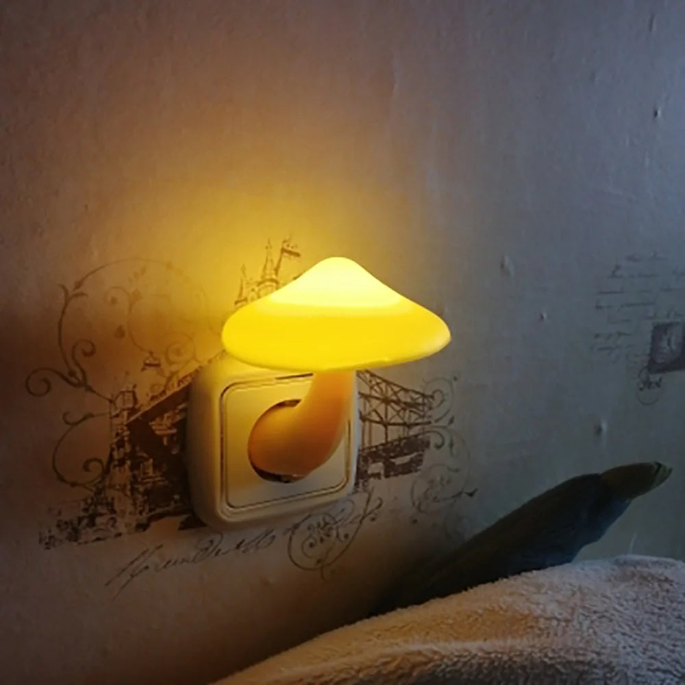 Veilleuse LED en forme de champignon - Prise murale 