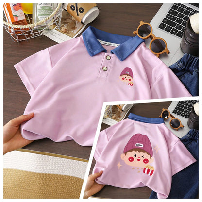 Neues, schnell trocknendes Sommer-Poloshirt für Mädchen