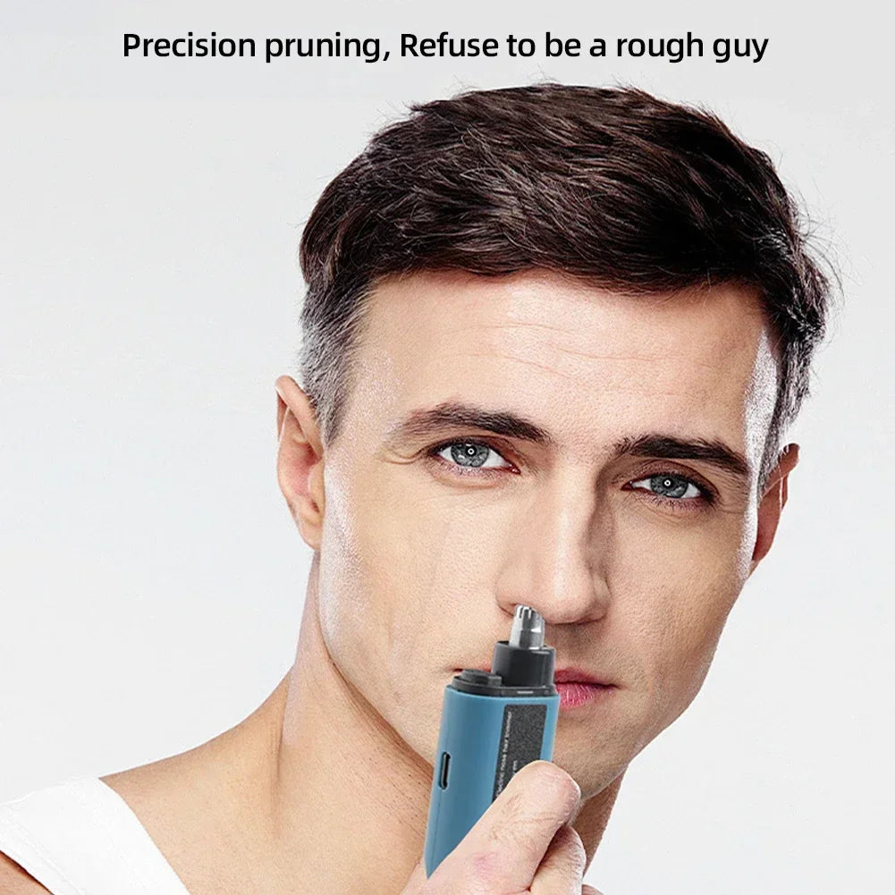 Wiederaufladbarer tragbarer Nasen- und Bartschneider für Männer – schmerzfreie Pflege