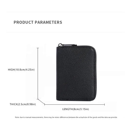 Zip-Around RFID Leather Wallet