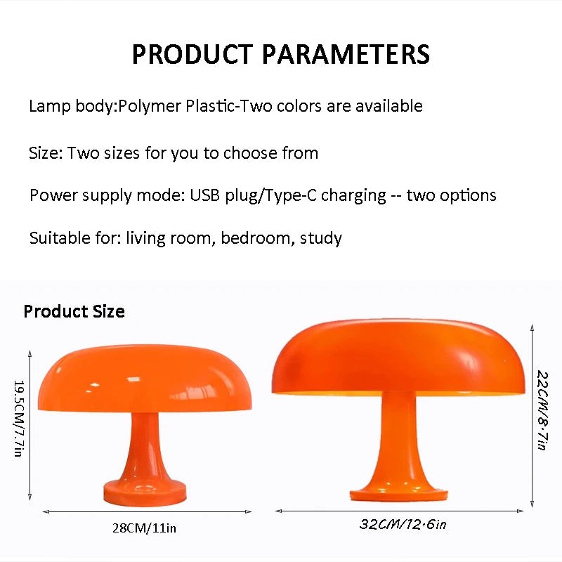 Lampe de table champignon pour la décoration d’hôtel et de salon