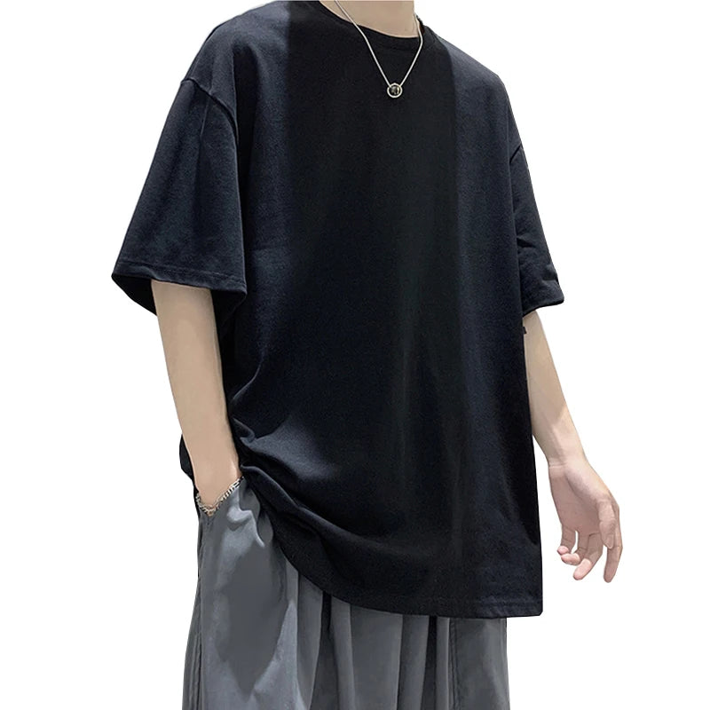 Men's Oversized Short Seleve Y2K Casual Cotton Tees