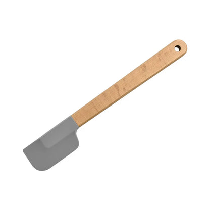 Ensemble de 2 spatules en silicone avec manche en bois