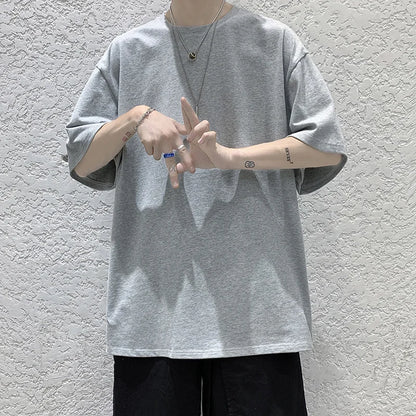 Men's Oversized Short Seleve Y2K Casual Cotton Tees