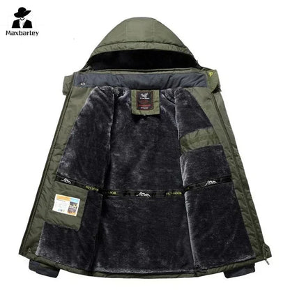 Parka à capuche épaisse et imperméable pour homme – Veste militaire polaire grande taille 9XL