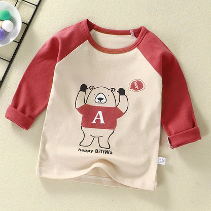 Baby Girls Cartoon Striped T-Shirt