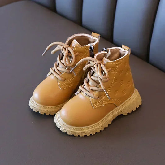 Bottes en peluche pour enfants, automne et hiver, garçons et filles