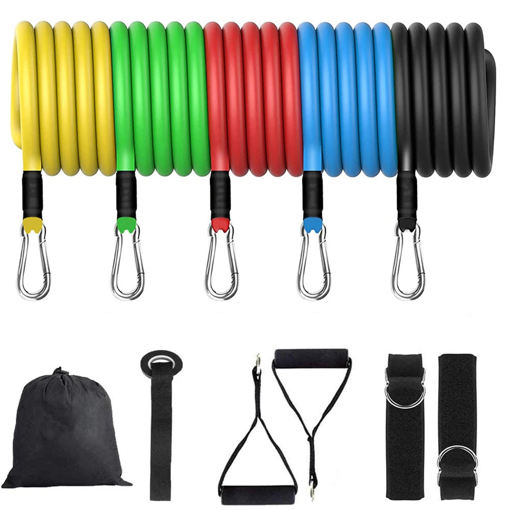 Lot de 11 bandes de résistance en latex pour Pilates