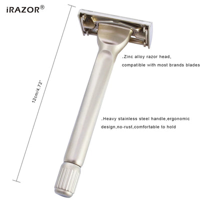 Stainless Steel Butterfly Safety Razor with 10 Blades