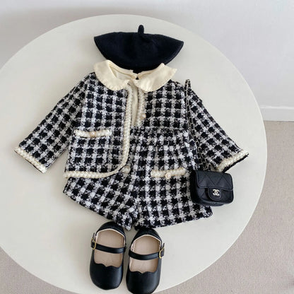 Baby Girl's Clothes Spring Plaid Long Sleeve